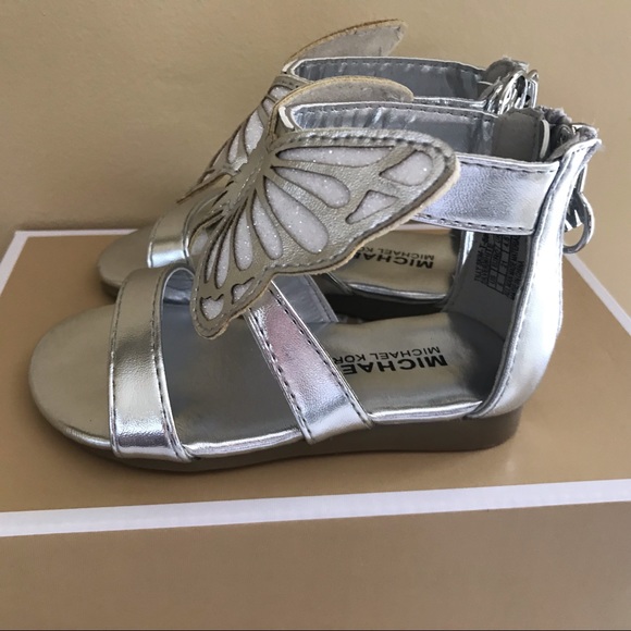 Michael Kors Toddler silver butterfly sandals - Picture 3 of 8